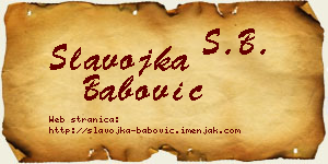 Slavojka Babović vizit kartica